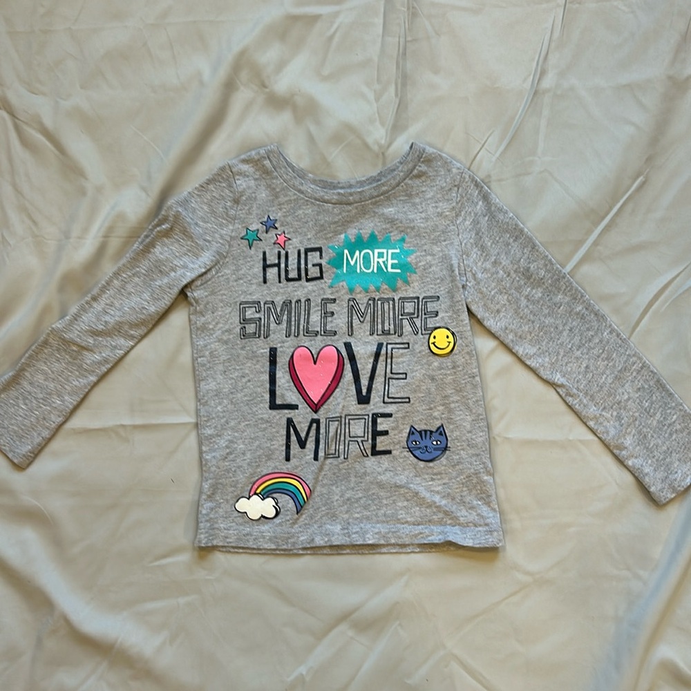 Carters long sleeve graphic tee girls size 5t